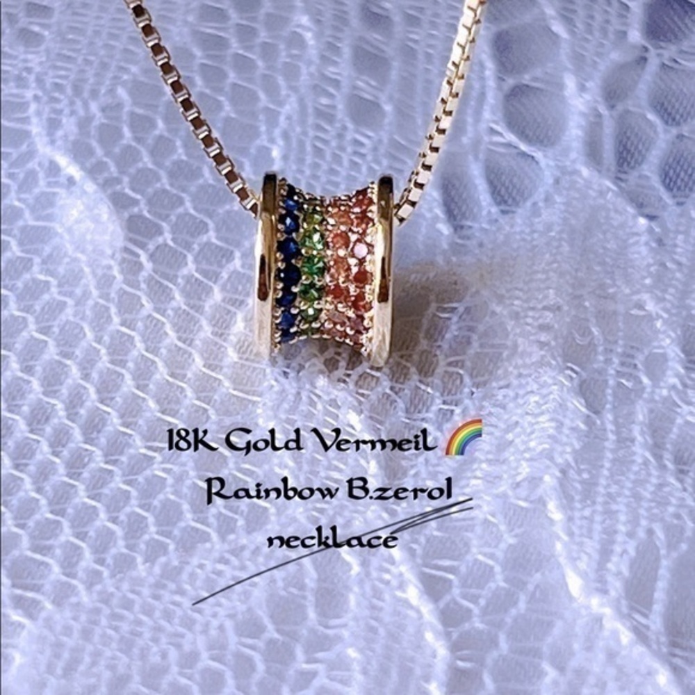 18K Gold Vermeil 🌈 Rainbow B.zero1 necklace - Picture 2 of 6